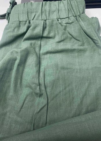 Kadın Yeşil Bohem Dantel Detaylı Pantolon - Görsel 3