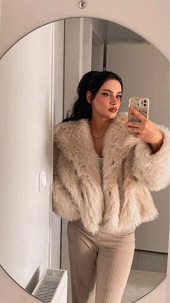 Zarar kürk model bej rengi