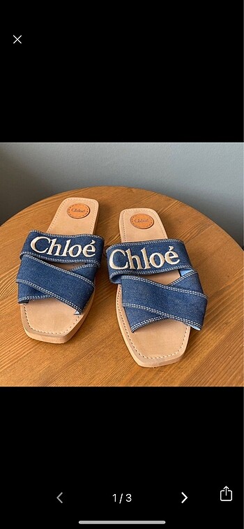 Chloe denim terlik