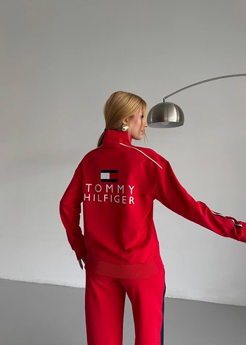 xl Beden beyaz Renk Tommy Hilfiger Renk Bloklu Kadın Eşofman Takımı