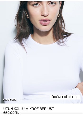 xs Beden H&M Beyaz Kadın tshirt