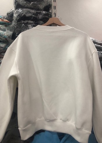 s Beden Beyaz Baskılı Kadın Sweatshirt