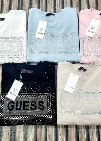 Guess Pullu Pembe Guess Sweatshirt oversize