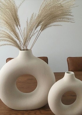 Yuvarlak Siyah Seramik Vazo - Görsel 7