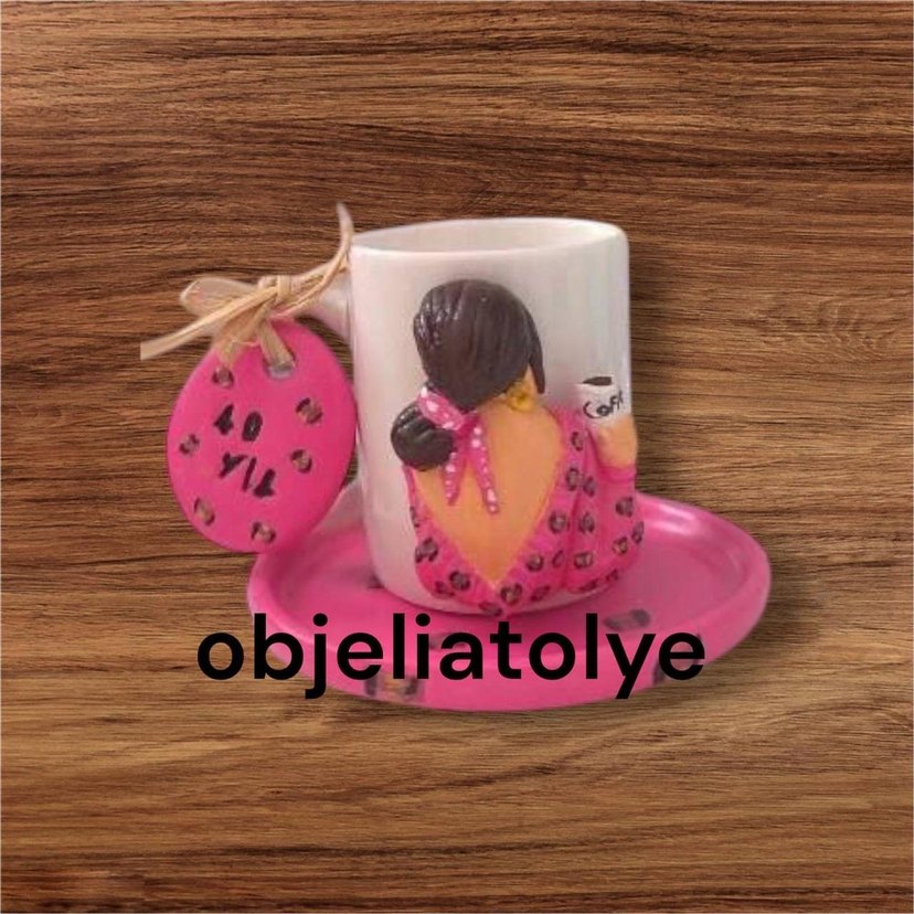 Dekoratif Camel Renkli Fincan Seti - Görsel 3