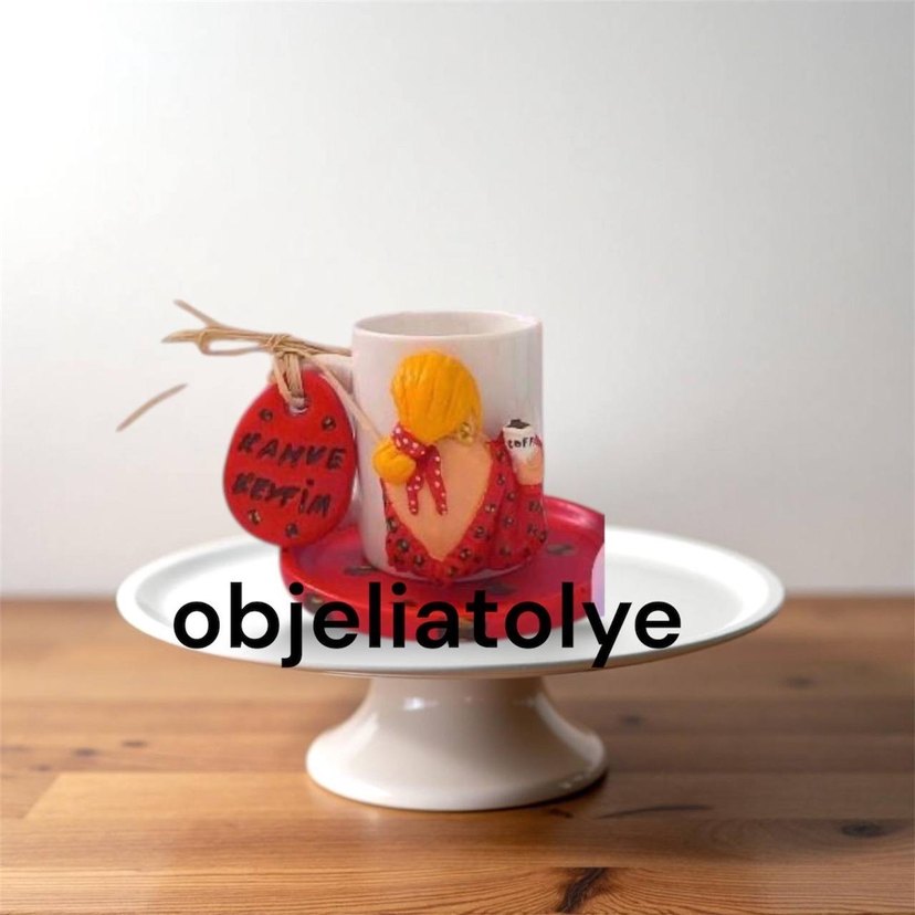 Dekoratif Camel Renkli Fincan Seti - Görsel 2