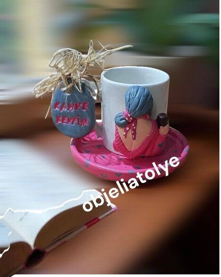 Dekoratif Camel Renkli Fincan Seti - Görsel 4