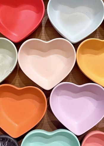 Beyaz Kalp Şekilli Bohem Tabak - Görsel 7