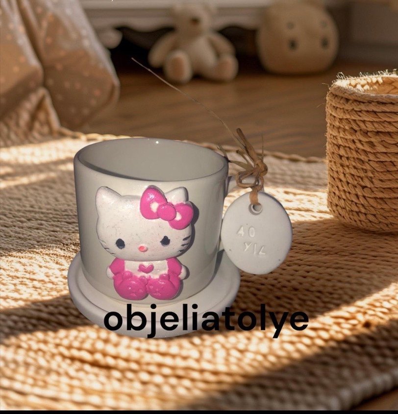 Leopar Desenli Camel Renkli Kahve Fincanı Seti - Görsel 5