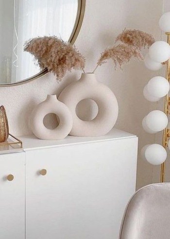 Bohem vazo set Siyah Halkalı Dekoratif Vazo - Görsel 6