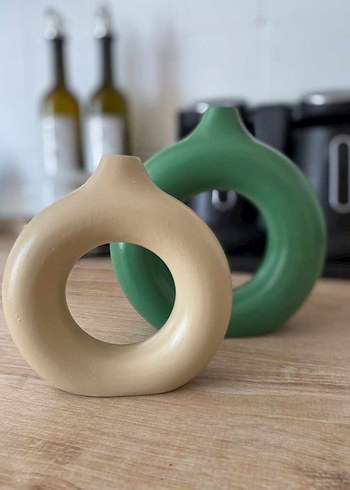 Bohem vazo set Siyah Halkalı Dekoratif Vazo - Görsel 3