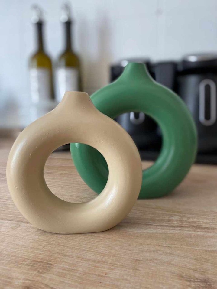 Bohem vazo set Siyah Halkalı Dekoratif Vazo - Görsel 3