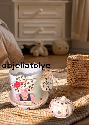 Kişiye özel kahve takım set Kahverengi Dekoratif Kupa - Görsel 9