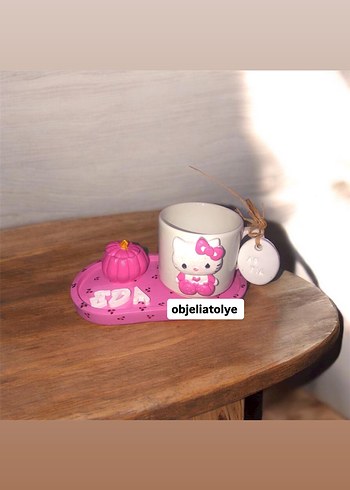 Kişiye özel kahve takım set Kahverengi Dekoratif Kupa - Görsel 11