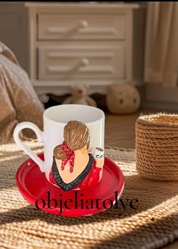 Kahve Temalı Figürlü Kahve Fincanı - Görsel 2