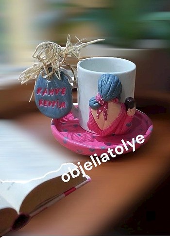 Kahve Temalı Figürlü Kahve Fincanı - Görsel 8