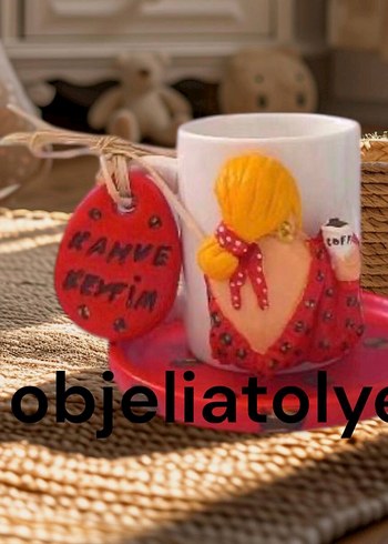 Kahve Temalı Figürlü Kahve Fincanı - Görsel 7