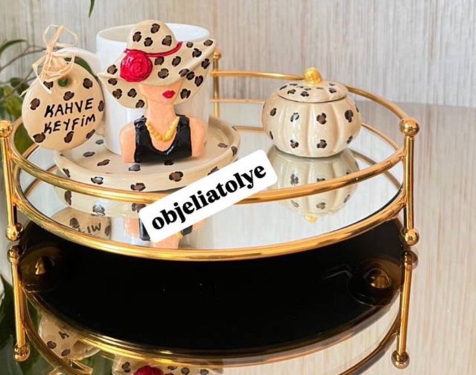 Kahve Temalı Figürlü Kahve Fincanı - Görsel 4