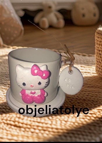 Hello Kitty Temalı Pembe Kupa - Görsel 9