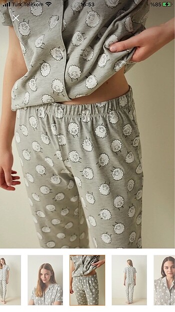 Penti Penti pijama takım kuzulu gri