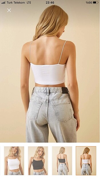 m Beden beyaz Renk Crop 2li