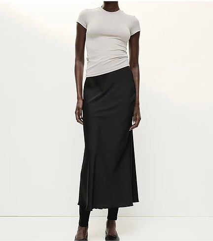 H&M tshirt bej kısakol