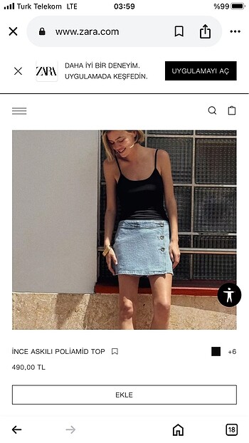 Zara Zara askılı bady atlet