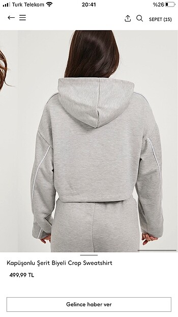 m Beden gri Renk Sweatshirt kapüşonlu