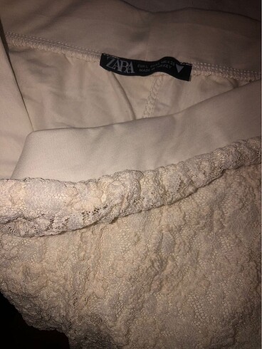 l Beden beyaz Renk Dantelli pantolon