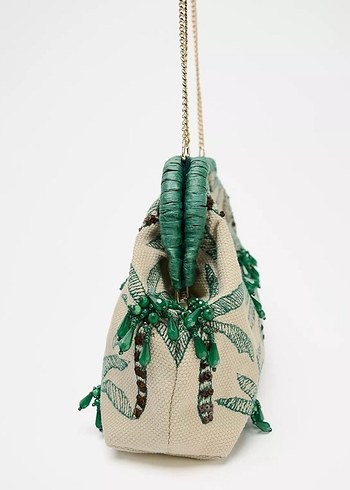 Zara Palmiye yeşil çanta - Görsel 2