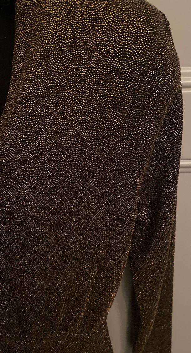 V Yaka Kahverengi Triko Midi Elbise - Görsel 2