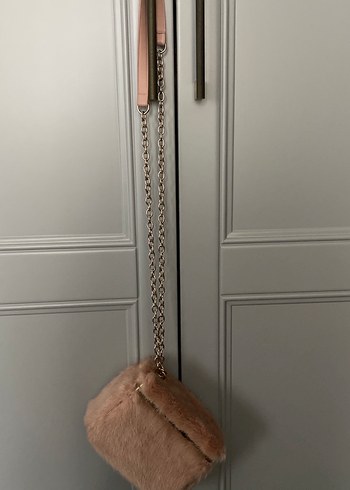 Bej Kürk Detaylı Kadın Omuz Çantası - Görsel 2