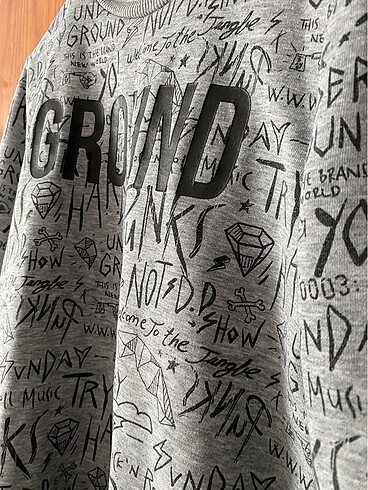 xs Beden gri Renk sweatshirt