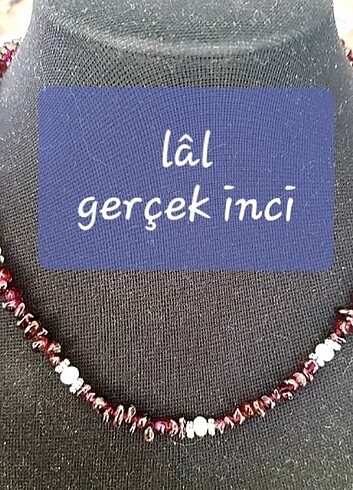  Beden mor Renk Gercek inci ve lal tasi kolye 