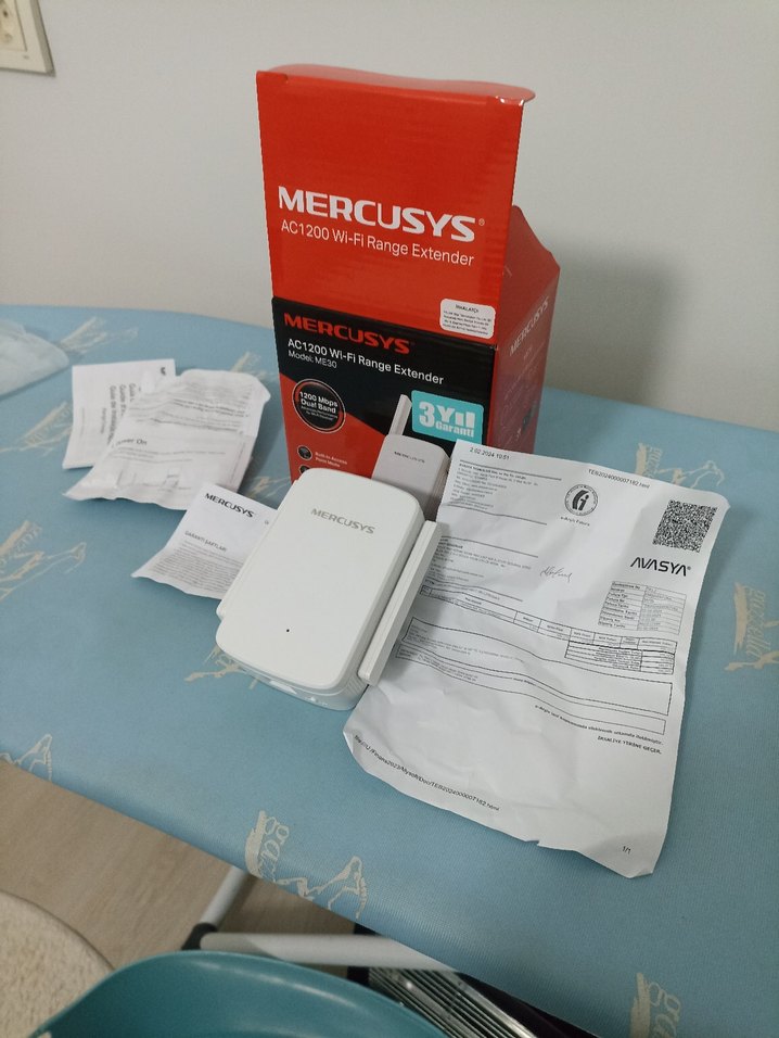 Garanti Belgeli Mercusys AC1200 Wi-Fi Menzil Genişletici ME30 - Görsel 2