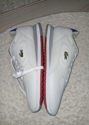 Lacoste Orjinal Sıfır 43 Numara Beyaz Spor Ayakkabı - Görsel 6