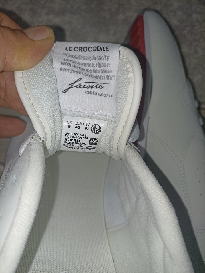 Lacoste Orjinal Sıfır 43 Numara Beyaz Spor Ayakkabı - Görsel 2