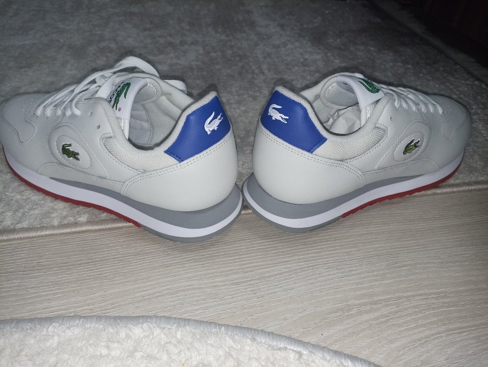 Lacoste Orjinal Sıfır 43 Numara Beyaz Spor Ayakkabı - Görsel 4