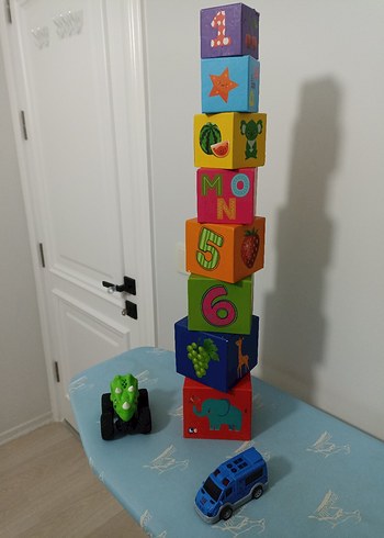 15 PARÇA Renkli Eğitici Bloklar ve Araç Seti - Görsel 5