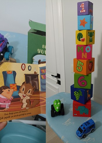 15 PARÇA Renkli Eğitici Bloklar ve Araç Seti - Görsel 3