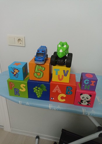 15 PARÇA Renkli Eğitici Bloklar ve Araç Seti - Görsel 9