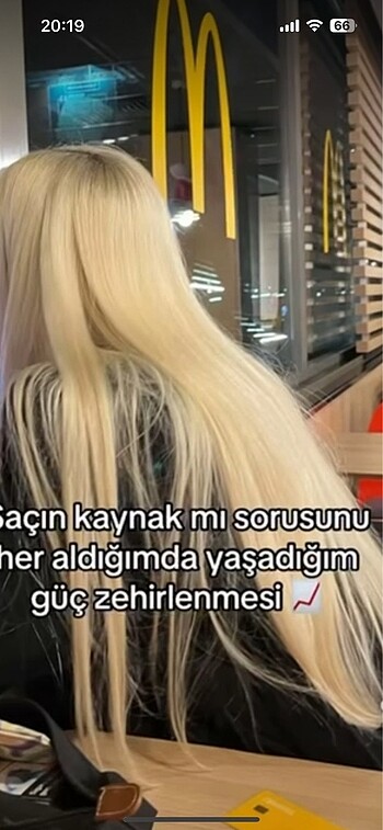 Platin kaynak saç orijinal 60 cm