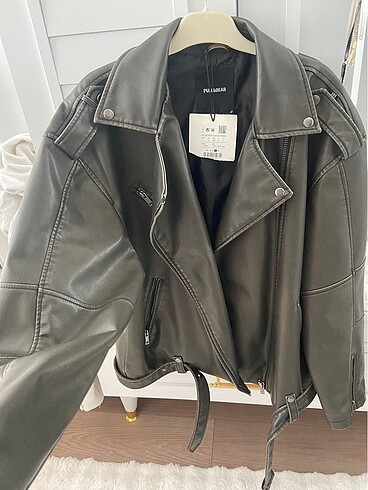 Pull&Bear haki deri ceket