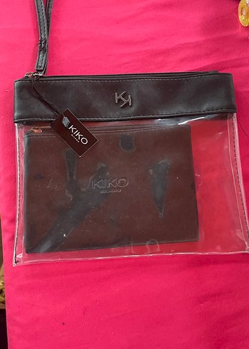Kiko Milano Siyah Deri Fermuarlı Makyaj Çantası - Görsel 2