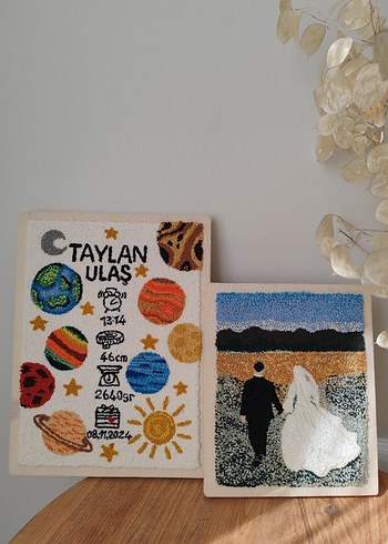 Çocuk doğum tablosu, Çok Renkli, Uzay Temalı - Görsel 6