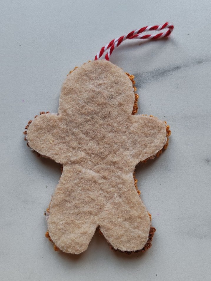 Kurabiye adam  punch nakışı çam ağacı süsü - Görsel 2