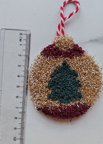 Renkli Yılbaşı Temalı çam ağacı Süsü - Görsel 4