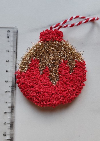 Bohem Kırmızı Simli punch nakışı Süs - Görsel 3