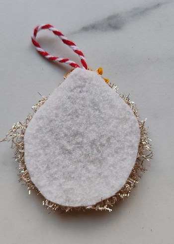 Simli Punc nakışı çam ağacı süsü - Görsel 4