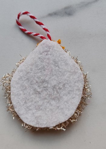 Simli Punc nakışı çam ağacı süsü - Görsel 5